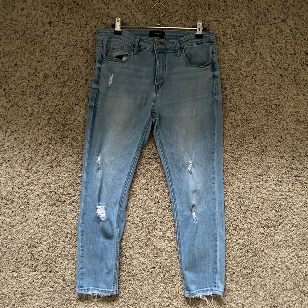 Vervet Light Washed Ankle SkinnyFit Denim Jeans
